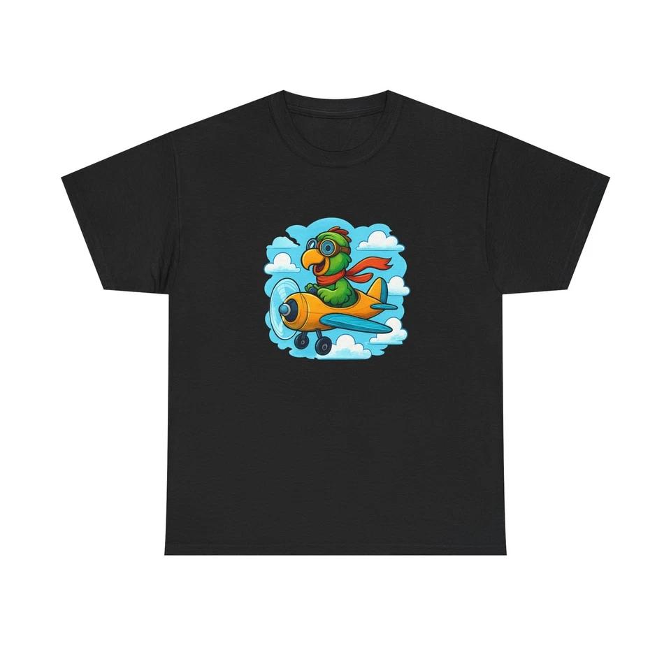 Unisex Adult T Shirt Pilot Parrot Sky Adventurer 3XL