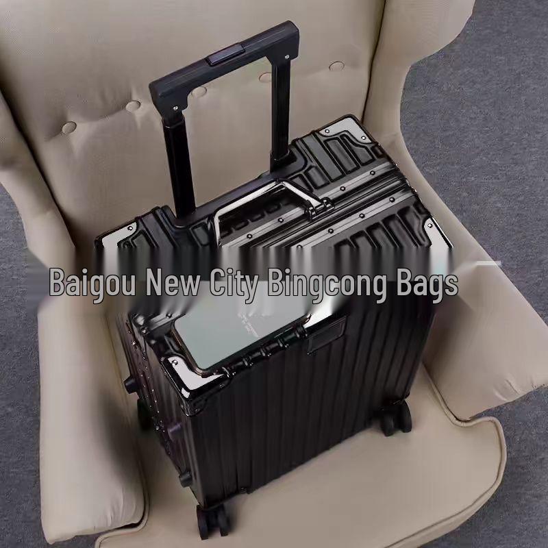 

24-дюймовый бесшумный чемодан на колесиках: Устойчивый к царапинам, Прочный, Ударопрочный, Водонепроницаемый, Чемодан с необычным каркасом 26-inch