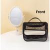 New transparent mesh makeup bag, travel waterproof toiletry bag, large capacity INS style storage bag, hand-to-carry
