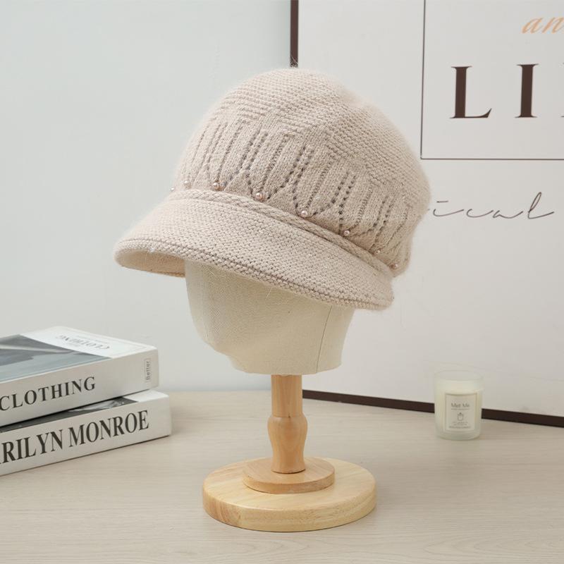 Autumn and Winter Hats for Women  Fashionable and Versatile Plush Hat Outdoor Casual Cold Proof Wool Hat Can Scarf Warm Suit