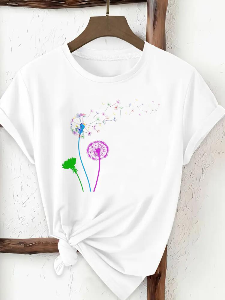 (Asian Size) Tee Print Fashion Top Women Clothing T Shirt Love Letter Style Trend Cute Woman Female Short Sleeve Graphic T-shirts