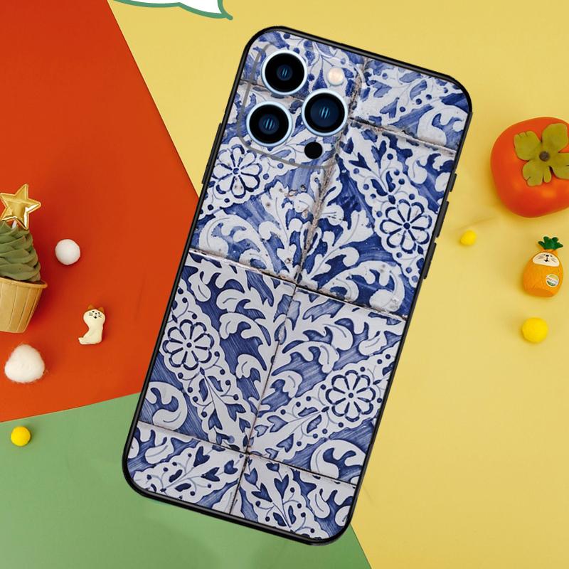 Portugiesische Azulejos Handyhülle Für iPhone 17 Pro Max 16 15 14 12 11 13 Pro Max Plus 12 13 Mini 16e 17 Air Cover
