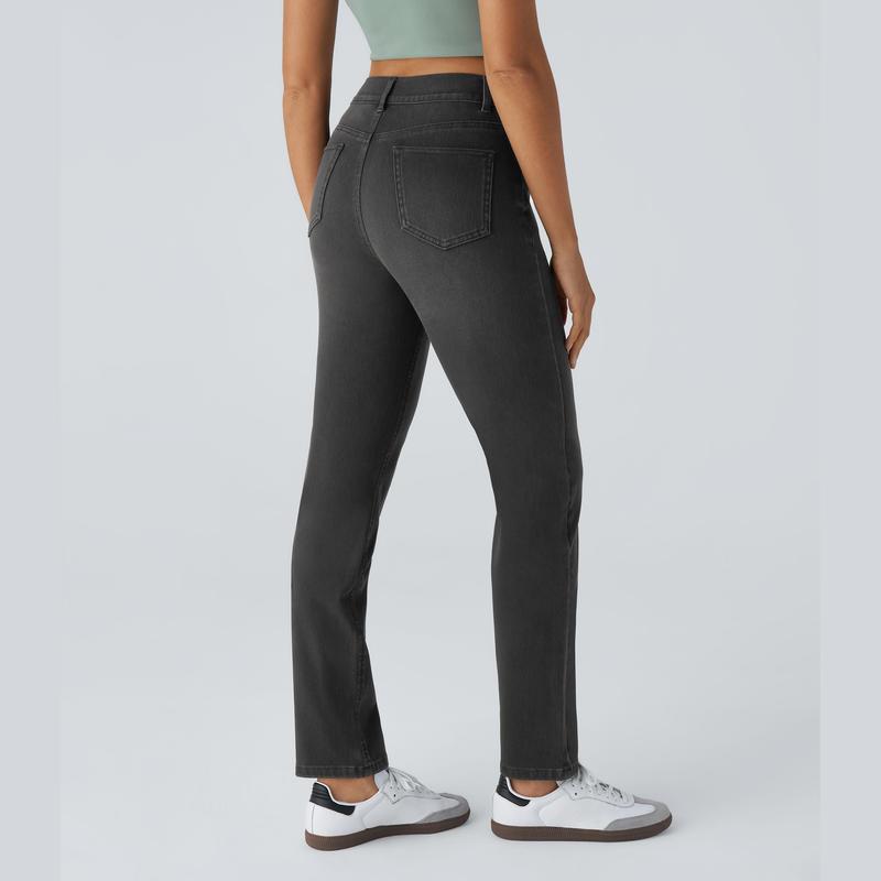 D 35021 European & American High-Waisted Yoga Jeans - New Style Cross