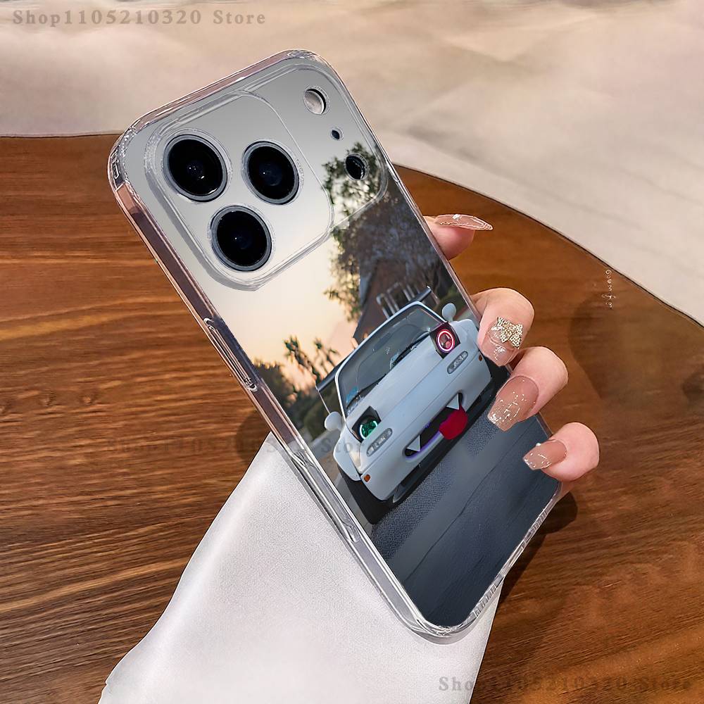 Cute M-Miata M-Mx5 Red Car Phone Case For iPhone 17,16,15,14,13,12,11 Pro,Max,Plus,X,XS,XR,SE4,E Mini Transparent Soft Cover