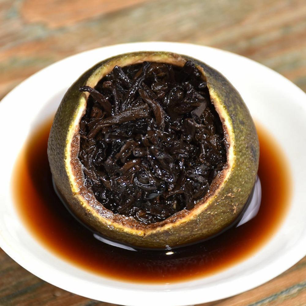 Bio-Pu-erh-Tee mit Mandarinen-Schale 250g Gereifter Schwarzer Tee Natürlicher Energie-Boost