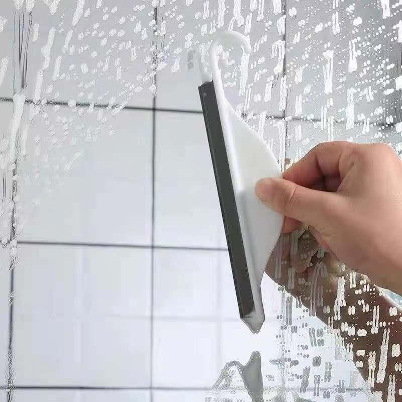 Mini Wiper A Bathroom Window Cleaning Wonder. A Small Silicone Cleaning Brush Can Be Hung On The Washbasin In The Bathroom