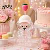 Transparent Drink Cup Cute Bear Glass with Straw & Lid 500/591ml Plastic/Glass Water Bottle for Juice With Cold/Hot Drinks Pattern Coffee
