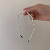Cute Lovely Korean Sweet White Metal Headwear Hair Accessories Head Hoop Pearl Hair Band Headband