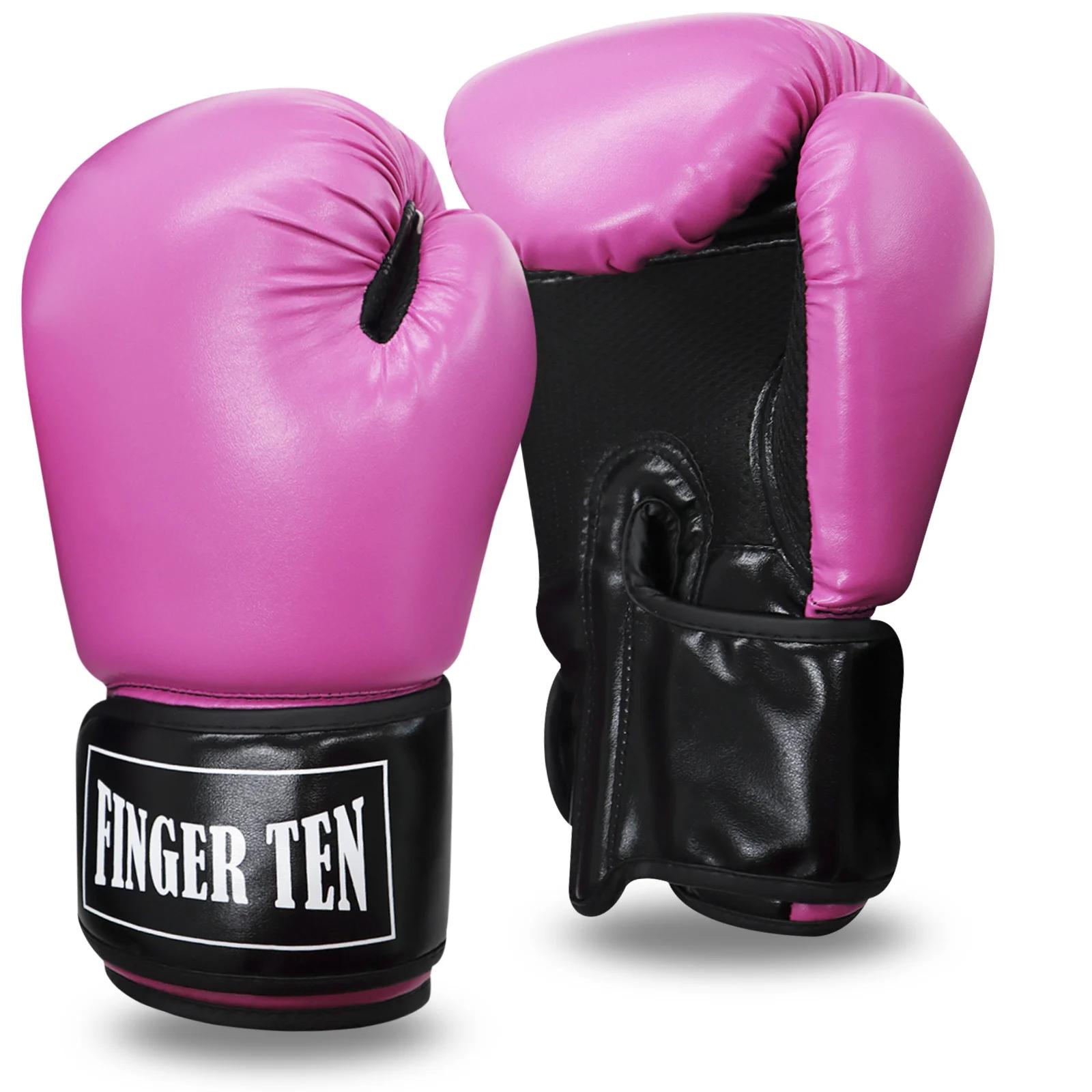 

Boxing Gloves Adults Women Kickboxing MMA Sanda Gloves Training Exercise Leather Gloves Sports Protection Mitts Drop Shipping 8 oz