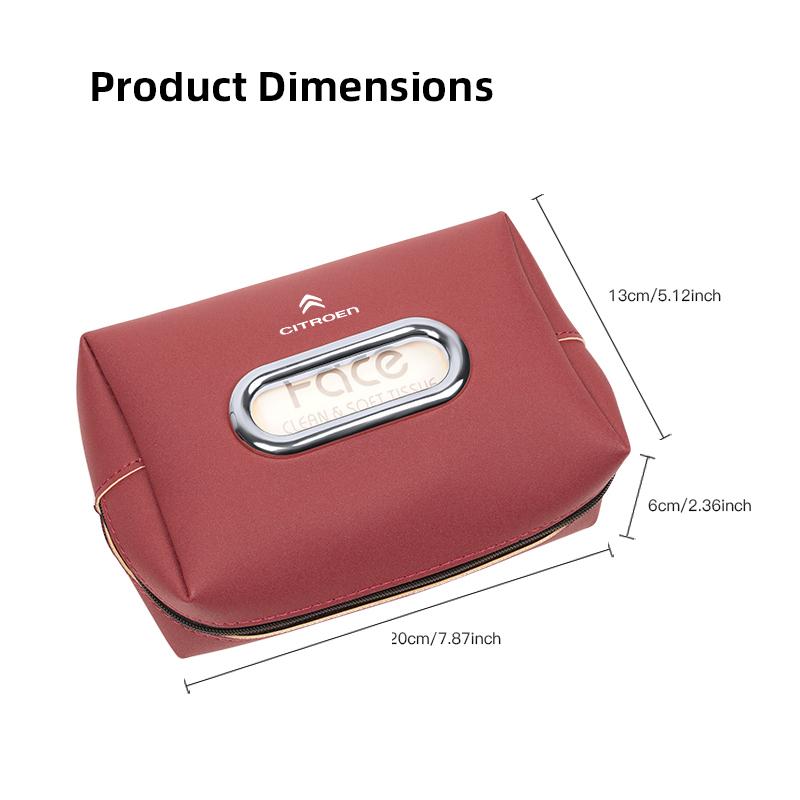 Suede Car Tissue Bag Hanging Vehicle Napkin Box For Citroen DS3 DS4 DS5 RD3 Cross Berlingo Xsara Grand Picasso Jumper Saxo Jumpy amj123