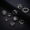 9Pcs/Set Retro Women Rhinestone Knuckle Finger Ring Jewelry Accesories Gifts