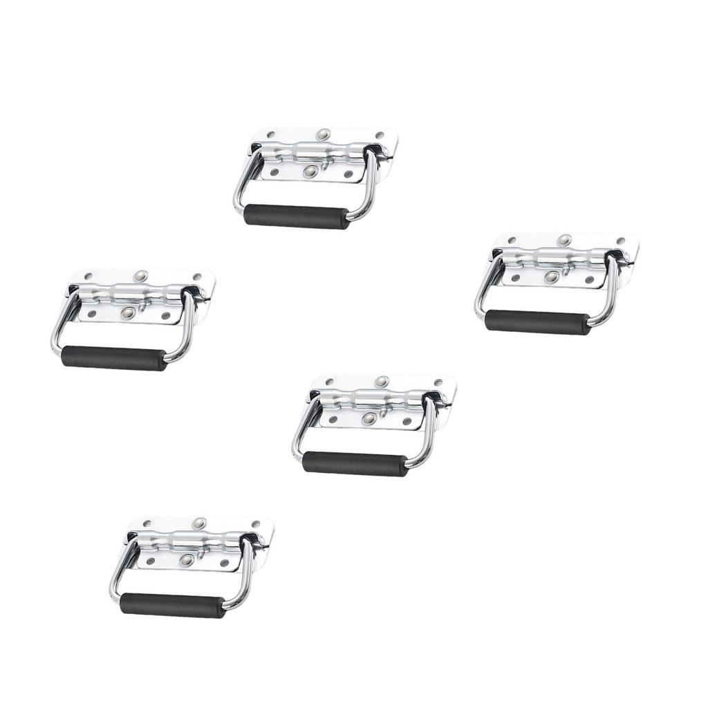 Set Of 5 Folding Handles Spring Loaded Designs Storage Box Handles Heavy Duty Handles for Cabinets & Storage Solution