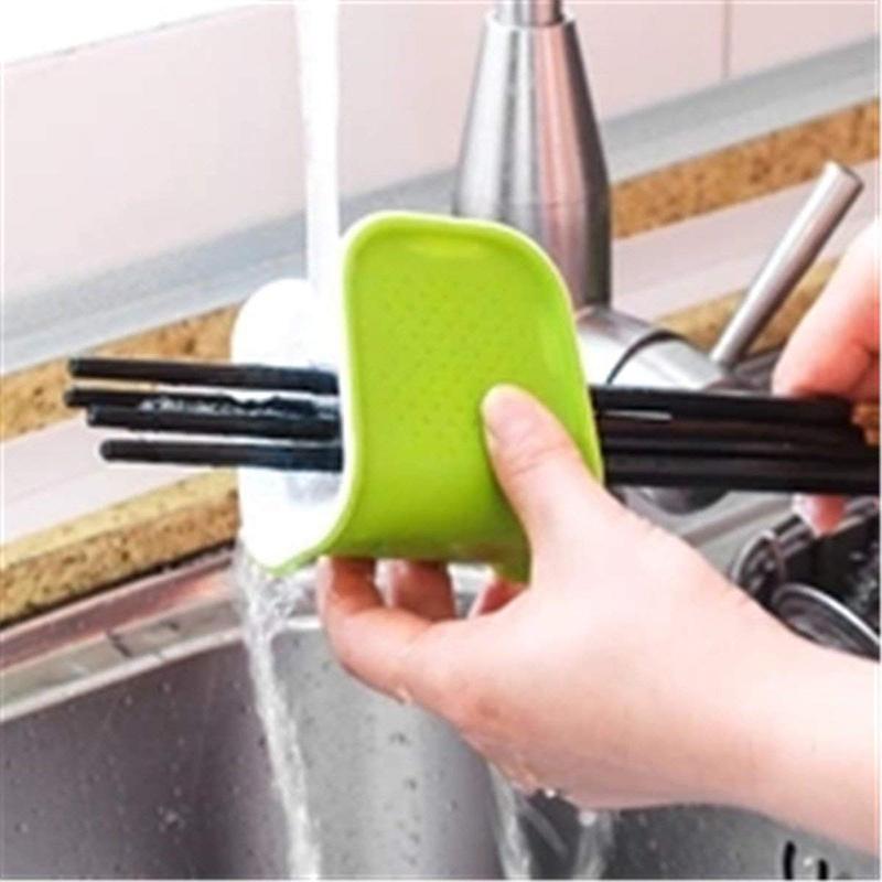 Double Sided Kitchen Cleaning Brush Soft Brush Knife Blade Fork Chopsticks Bristles Cleaning Tool U-Shaped Home Kitchen Cleaner