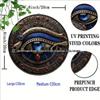 Retro Iron Art Home Decor: Eyes Flat Printed Round Wall Plate Gift