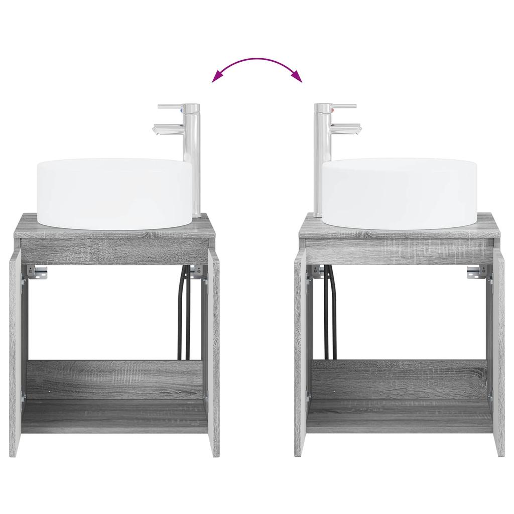 Bathroom Furniture Set 2 Pcs Grey Sonoma Engineered Wood