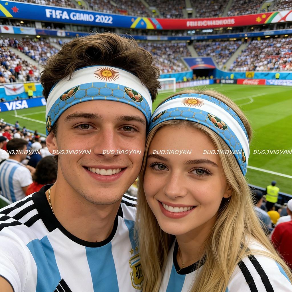 2026 Fotbalový Fanoušek Národní Vlajka Čelenka Elastická Podporující Čelenka do Vlasů Vlajka Země Čelenka pro Sportovní Událost Vlasové Doplňky