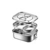 304 Stainless Steel Camping Lunch Box Compartmental Food Storage Box Dinnerware Picnic Box  Trip