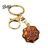 Octagonal Cap Key Ring Rhinestone Ethnic Hat Keychain, Bling Car Keychains Ring, Zinc Alloy Pendant for Backpacks and Handbags