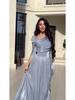 Summer 2025 Elegant Retro Long Sleeve Dress
