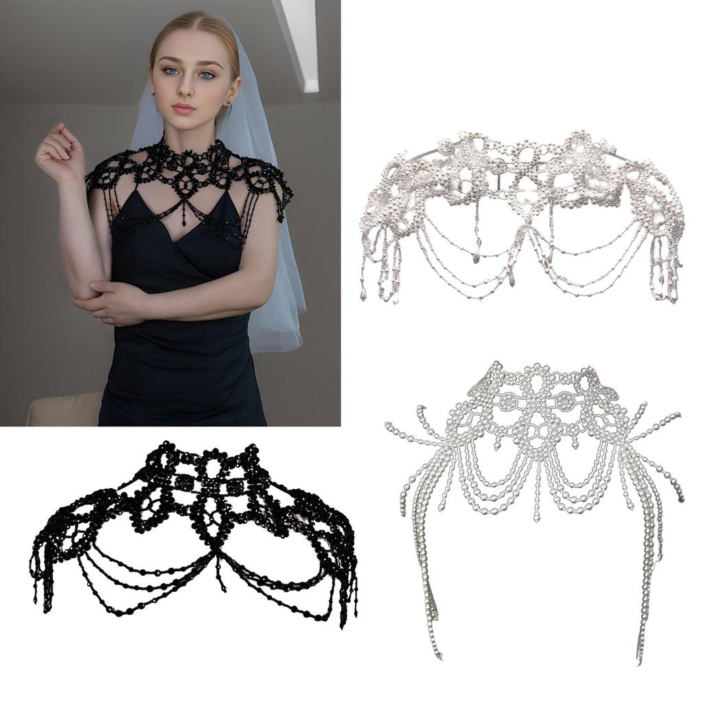 Wearable Shoulder Chain Necklace Mulyi Layer Body Accessory for Evening Parties And Weddings Fashion Women Jewelry