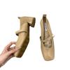 Square Head Mary Jane Shoes Women's Shoes Spring and Autumn 2025 New Thick Heel with French Style with Skirt Temperament Single Shoes