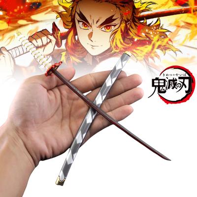 25cm Metal Demon Slayer Katana Ainme Kimetsu No Yaiba Tanjirou Mini Steel Sword Real Size Japanese Katana Samurai Sabre Kid Toy
