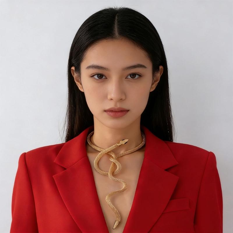 Alloy Retro Snake Necklace Multifunctional Wear as Chokers Bracelet Armband Comfortable Skin Friendly Designs