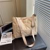 Cotton Bag Women's Large-capacity New Autumn and Winter Versatile Shoulder Messenger Bag Class Commuter Tote Bag