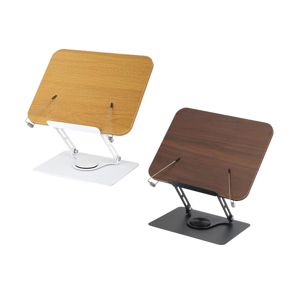 Reading Stand with Page Clips Recipes Rest Holder Foldable Book Holder Wooden Laptop Stand for Home Use