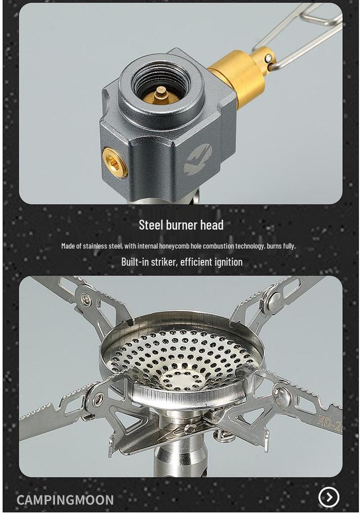 CAMPINGMOON High-Power Portable Camping Stove for High-Altitude Water Boiling