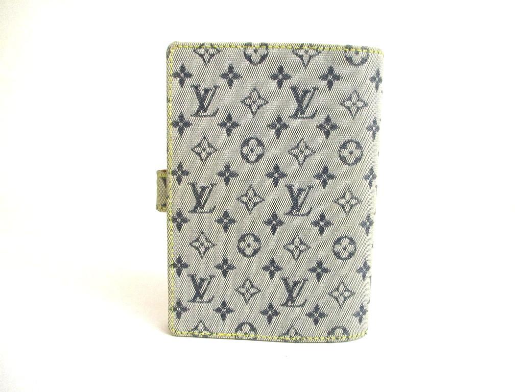 Authentic LOUIS VUITTON Monogram Mini Blue Document Holders Small Ring Agenda Cover #b082 Seller refurbished