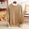 Yiliteng Men's Loose Fit Round Neck Pullover Sweater