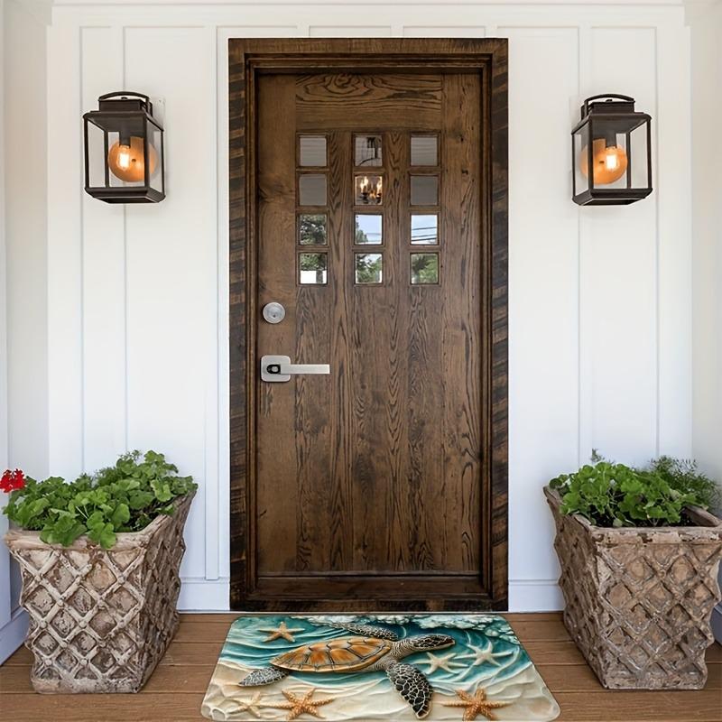 1PC Sea Turtle Pattern Kitchen Rugs Non-Slip Home Door Mats Pop Design Bathroom Rug Bath Mat Carpet for Home Sink Laundry Decor