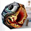 1pc Yin Yang Dragon Phoenix Auto-Open Close Umbrella: Portable Folding Design, 8-Bone Iron Frame, Outdoor, Festival Gift for Fans, Travelers, Dai