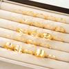 New 25Pcs/Set Vintage Gold Color Butterfly Ring Set Hollow Heart Imitation Pearl Zircon Rings Fashion Finger Jewelry Accessories