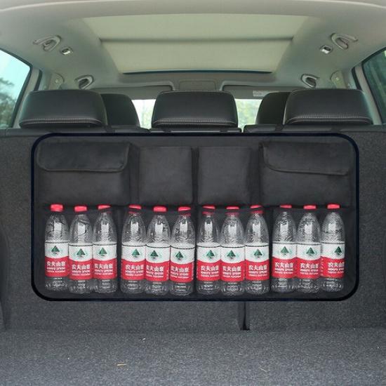 Universal Car Organizer Trunk Rear Back Seat Storage Bag Mesh Net Pocket Black