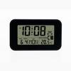 Elegant LCD Alarm Clock with Bright Backlights Multiple Alarms Calendar and Temperature Display for Bedsides Table