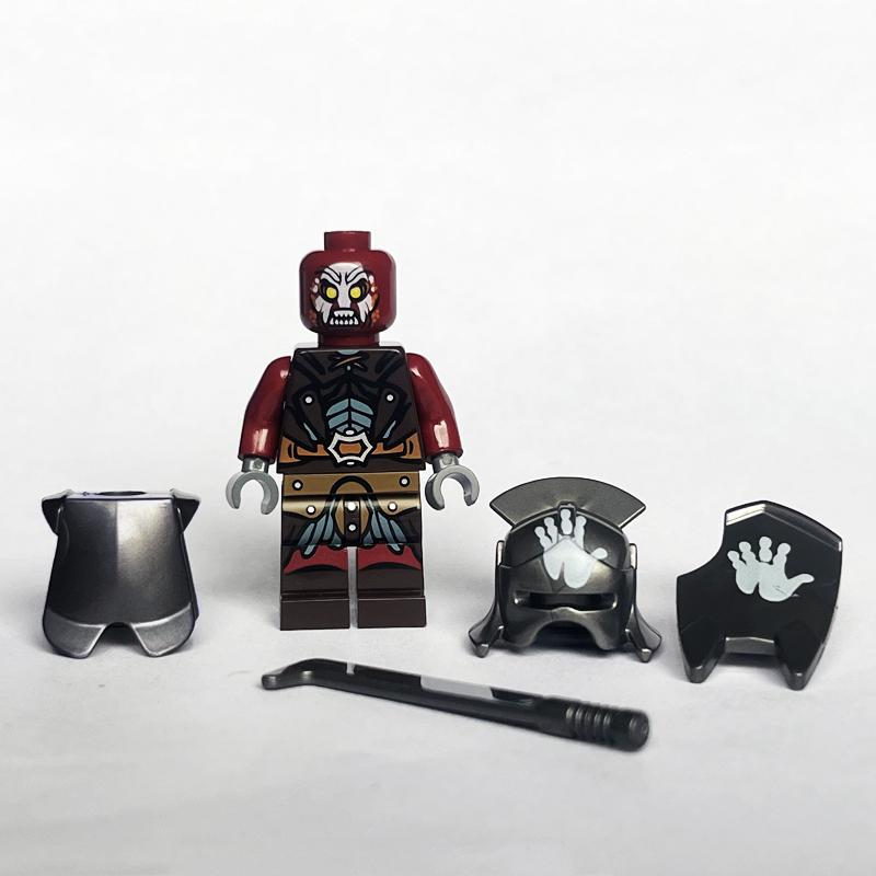 Nuovo Set 21 Pezzi Soldato Uruk Hai Mini Figure Esercito lor008 lor022 Con Bestie Alate Scudo Spada Arco Lancia Armi Giocattoli per Bambini