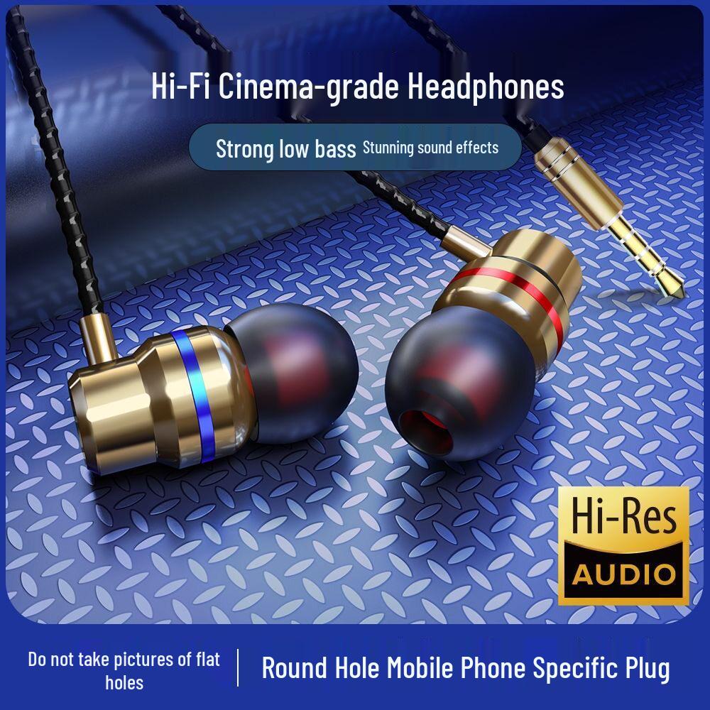 Wired In-Ear Earphones with Heavy Bass and High-Quality Subwoofer for Phones and Computers