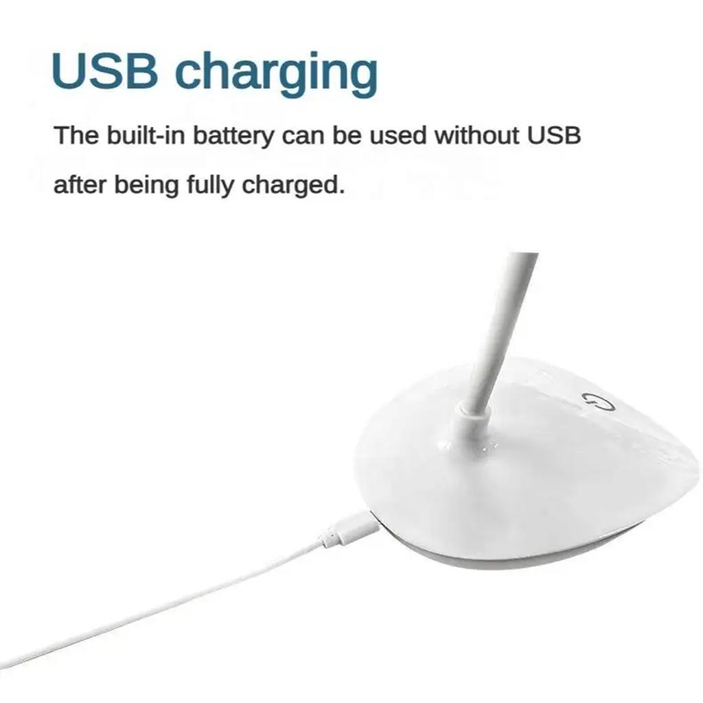 Portable USB Rechargeable Desk Lamp Touch 3 Modes Dimming Table Lamp Eye Protection For Office Bedroom Bedside Reading Light