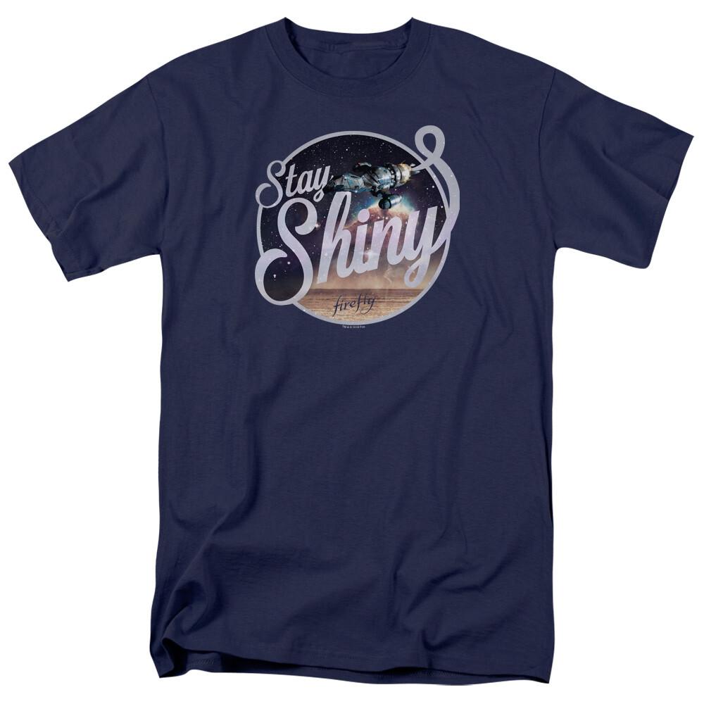 26 Firefly Stay Shiny T Shirt Licensed Sci-Fi Alien TV Show Tee New Navy Blue Unisex T-Shirt XL