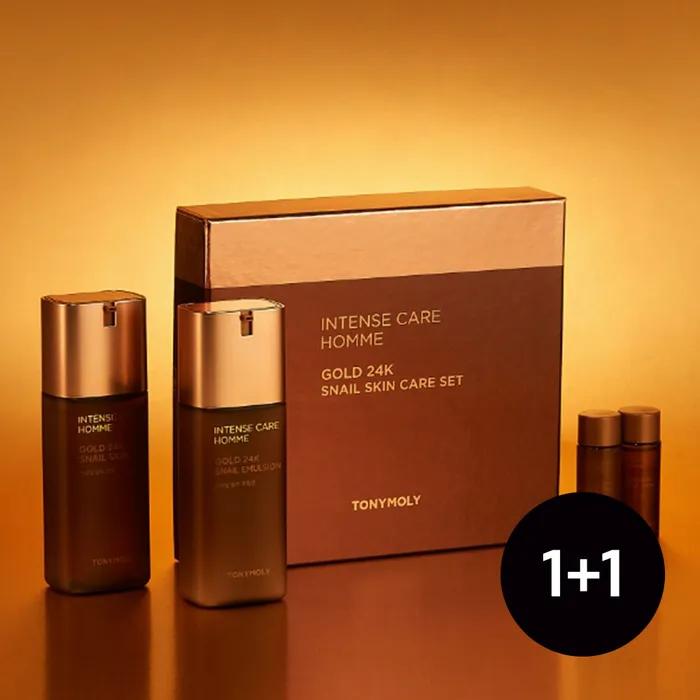 (1+1) Intense Care Gold 24K Snail Homme 2-Piece Set