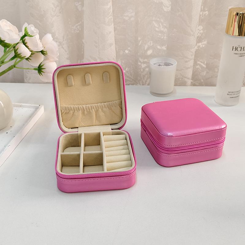 Simple ins jewelry storage box travel creative mini portable stud earrings necklace box ring jewelry packaging box