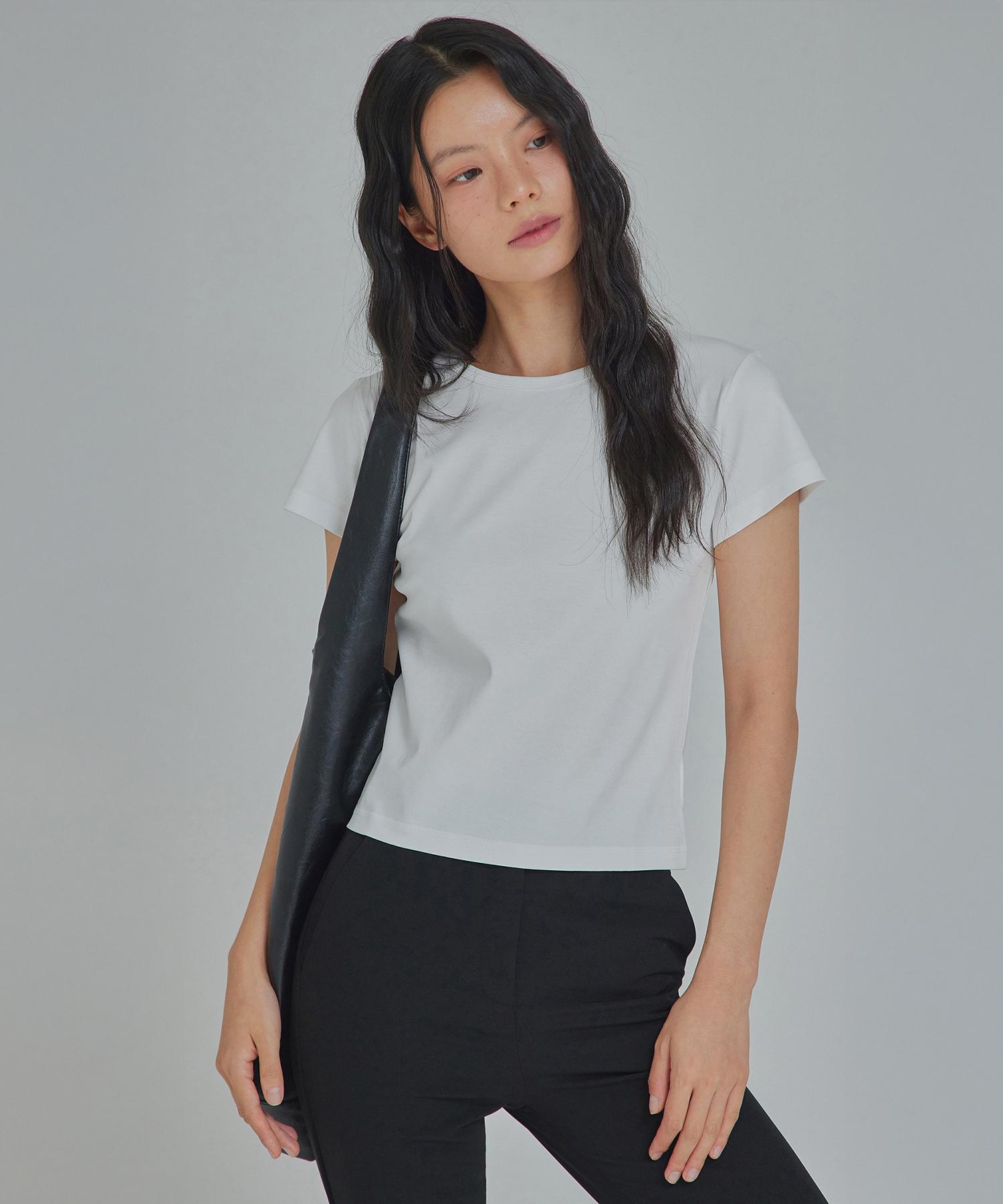 Top Girl Basic Silket T-Shirt_T416Tp101 Black/M-L