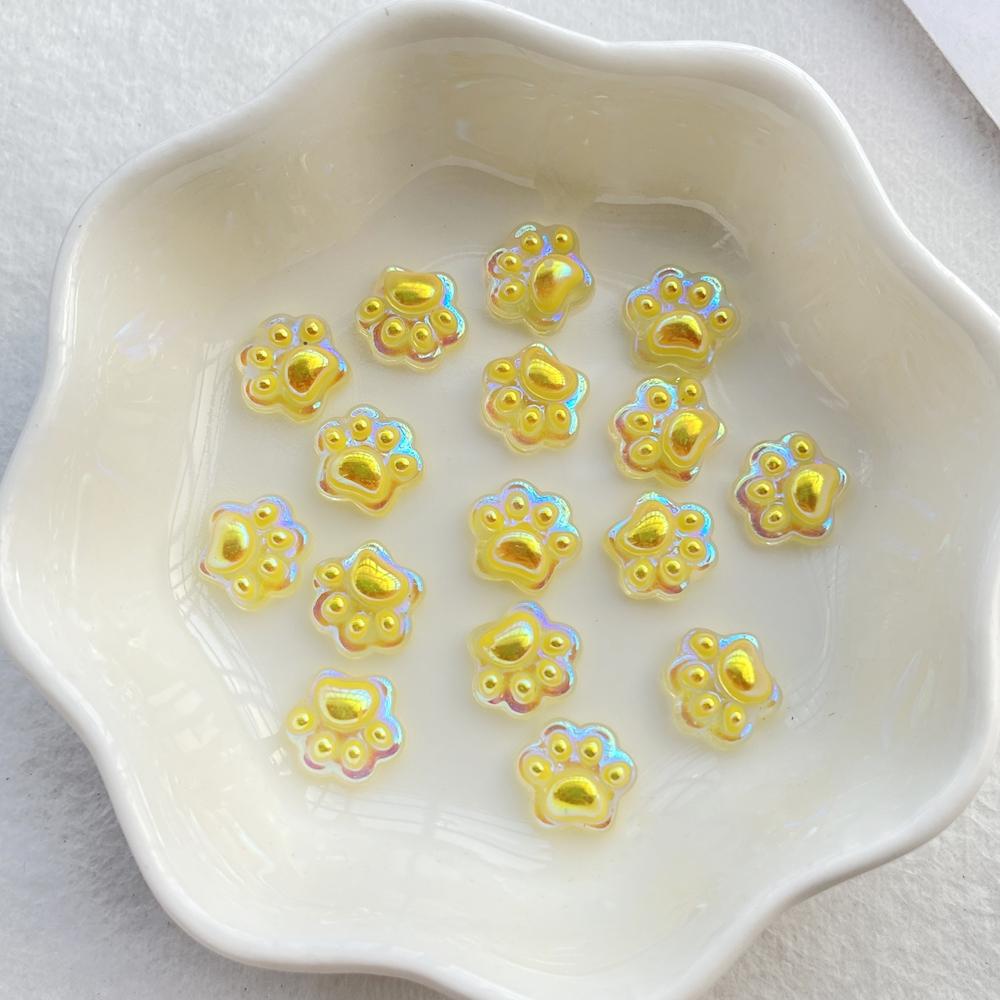 50Pcs Cute Cartoon Mini Colorful Cat Claws Series Nail Art Resin Designer Charms DIY Craft For Nail 3D Decorations Jewelry
