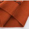 Women's Semi High Neck Retro Sweater Autumn and Winter Jacquard Color Blocked Knitted Sweater Top for Women