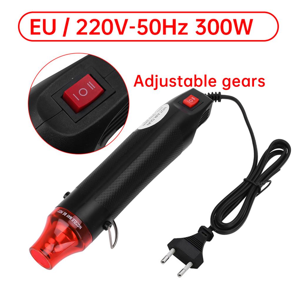 300W 220V Hot Air Gun Adjustable Gear 0-200℃ Suitable for Soft Ceramics/Heat-Shrinkable Tubes/Heat-Shrinkable Sheets, Etc.