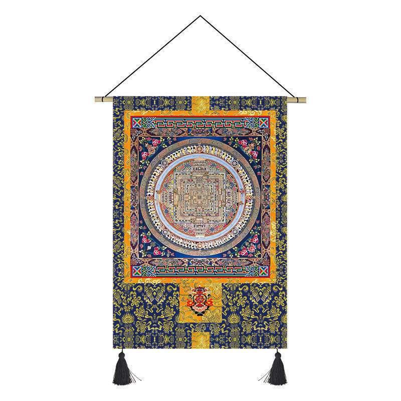 Tibetan Tapestry Fabric for Living Room or Bedroom: Thangka and Temple Wall Decorative Cloth