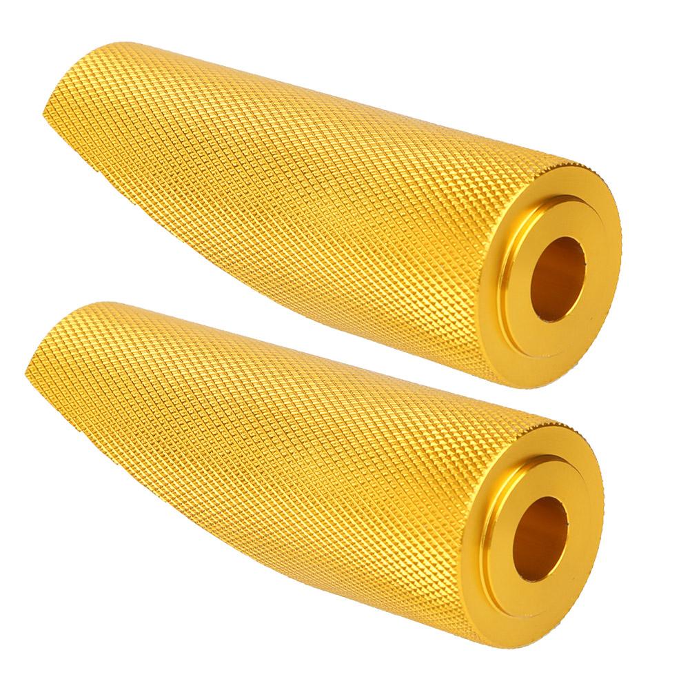 2pcs Motorcycle Aluminum Foot Pegs Footboard Replacement Fit for (Golden)