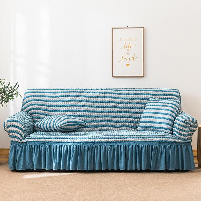 New Bubble Sofa Cover Skirt All-inclusive Fabric Sofa Cover Elastic Lazy Sofa Cover Universal In All Seasons